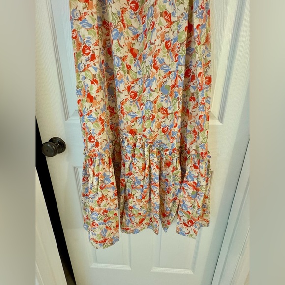 NWT Anthropologie RIXO June Floral Ruffled A-Line Midi Dress - size L - Picture 6 of 9